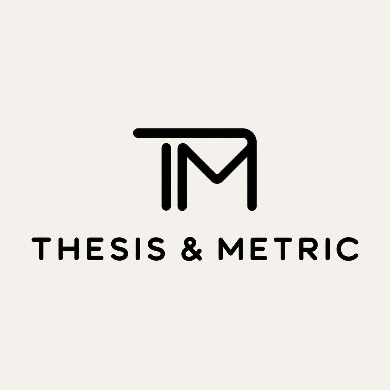 Thesis & Metric — TM symbol and wordmark